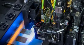 The DragonFly Pro 3D printing PCBs. Photo via Nano Dimension