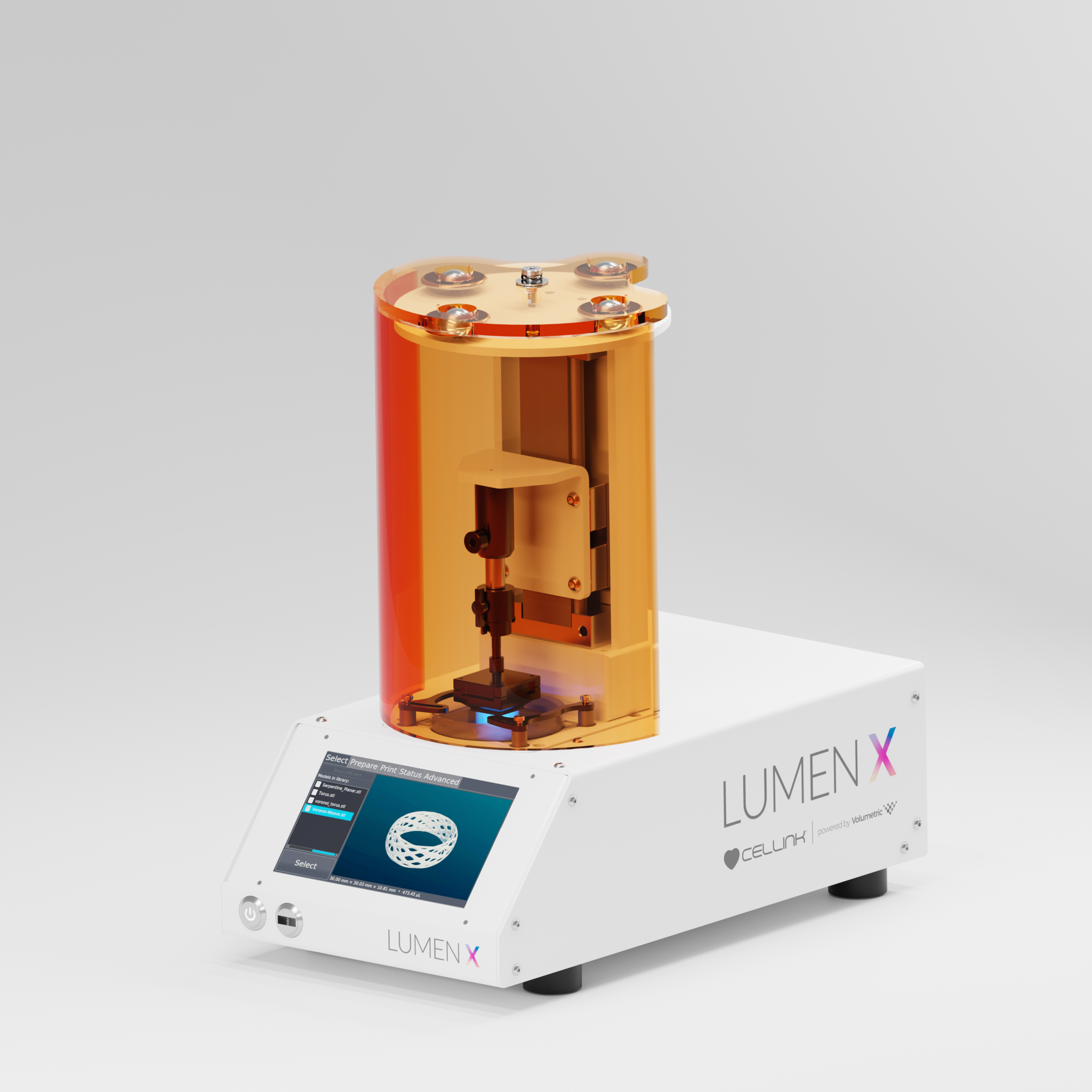 Lumen X 3D生物打印机。通过CELLINK/Volumative拍摄照片。