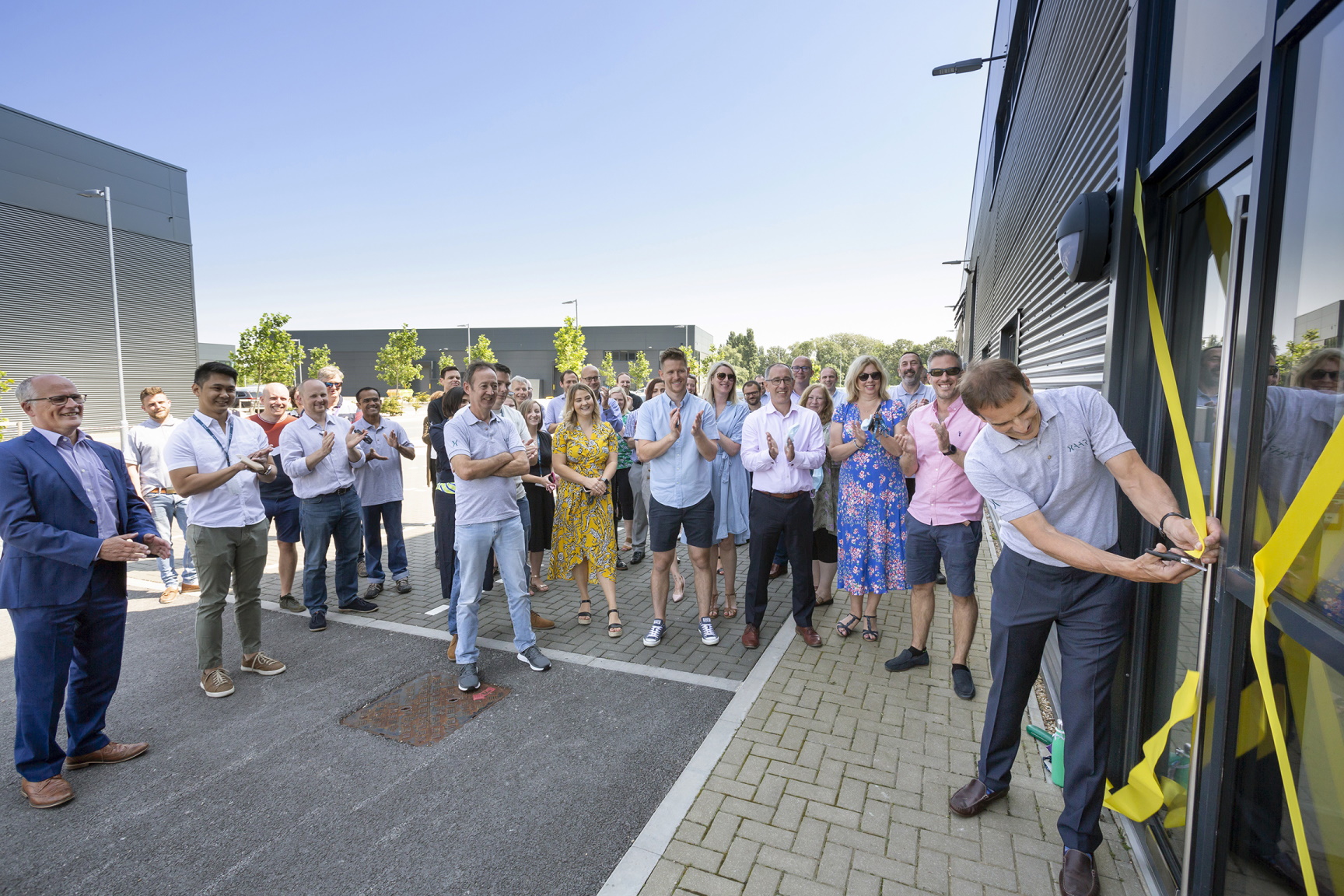 The opening of Xaar's new headquarters. Photo via Xaar.