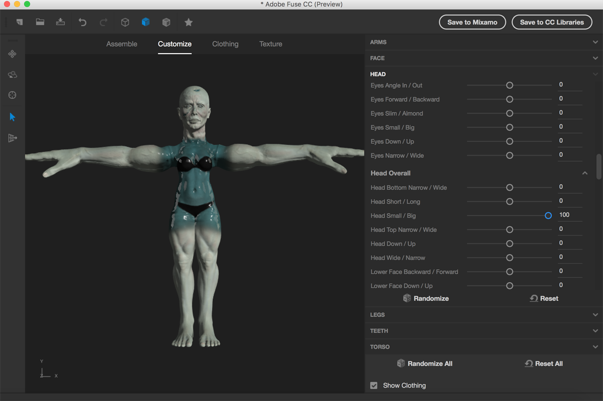 Adobe Fuse Easy 3D建模软件扩展了手臂