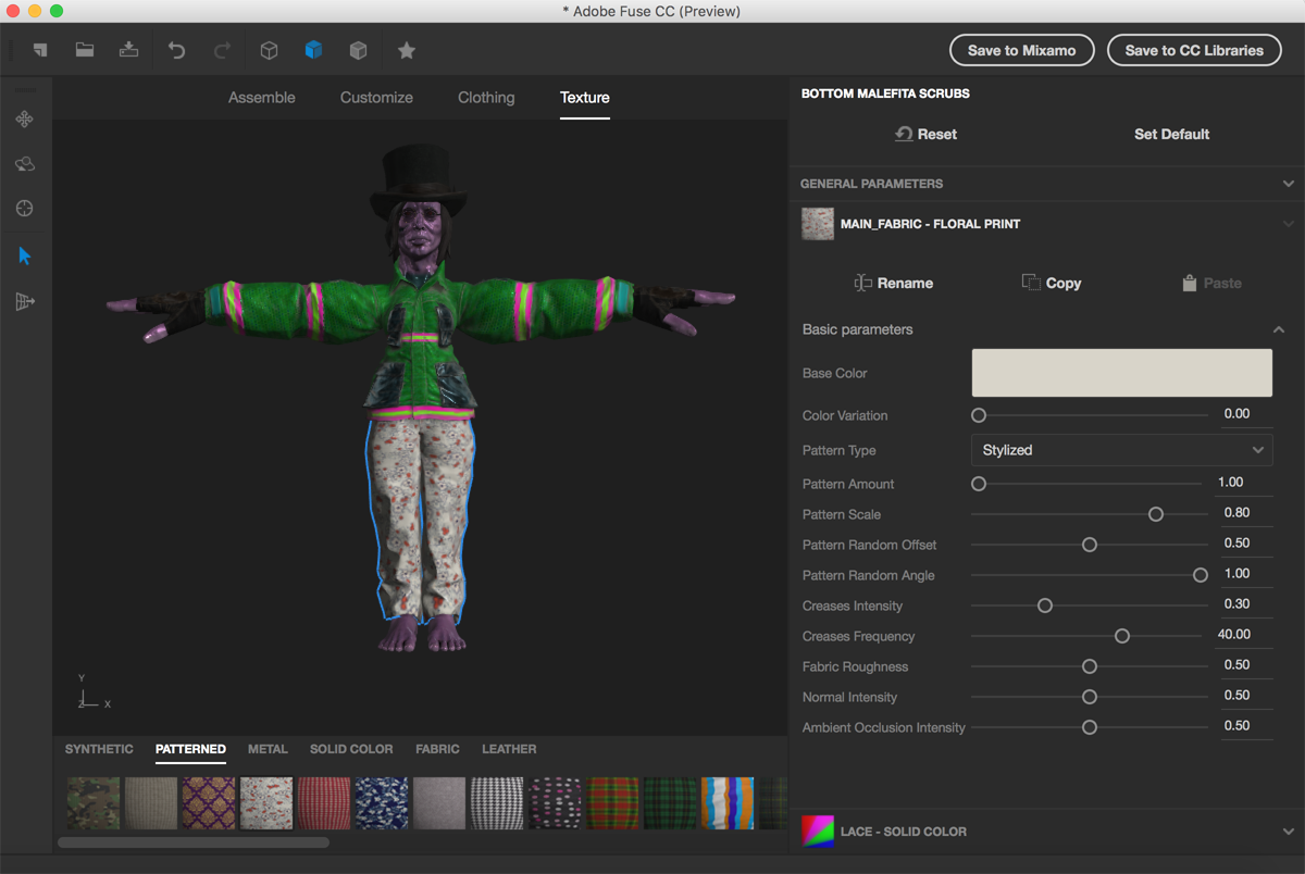 Adobe Fuse Easy 3D建模软件textures