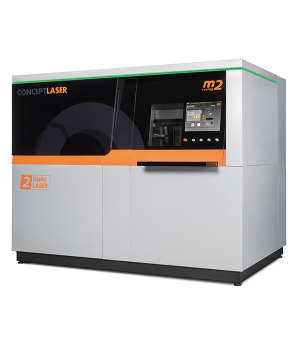 An M2 Cusing Multilaser machine, with separate process and handling chambers - taking a more ergonomic approach to metal printing. Photo via: Concept Laser