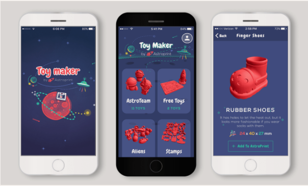 Toy Maker App演示了如何将内容传递给3D打印机用户