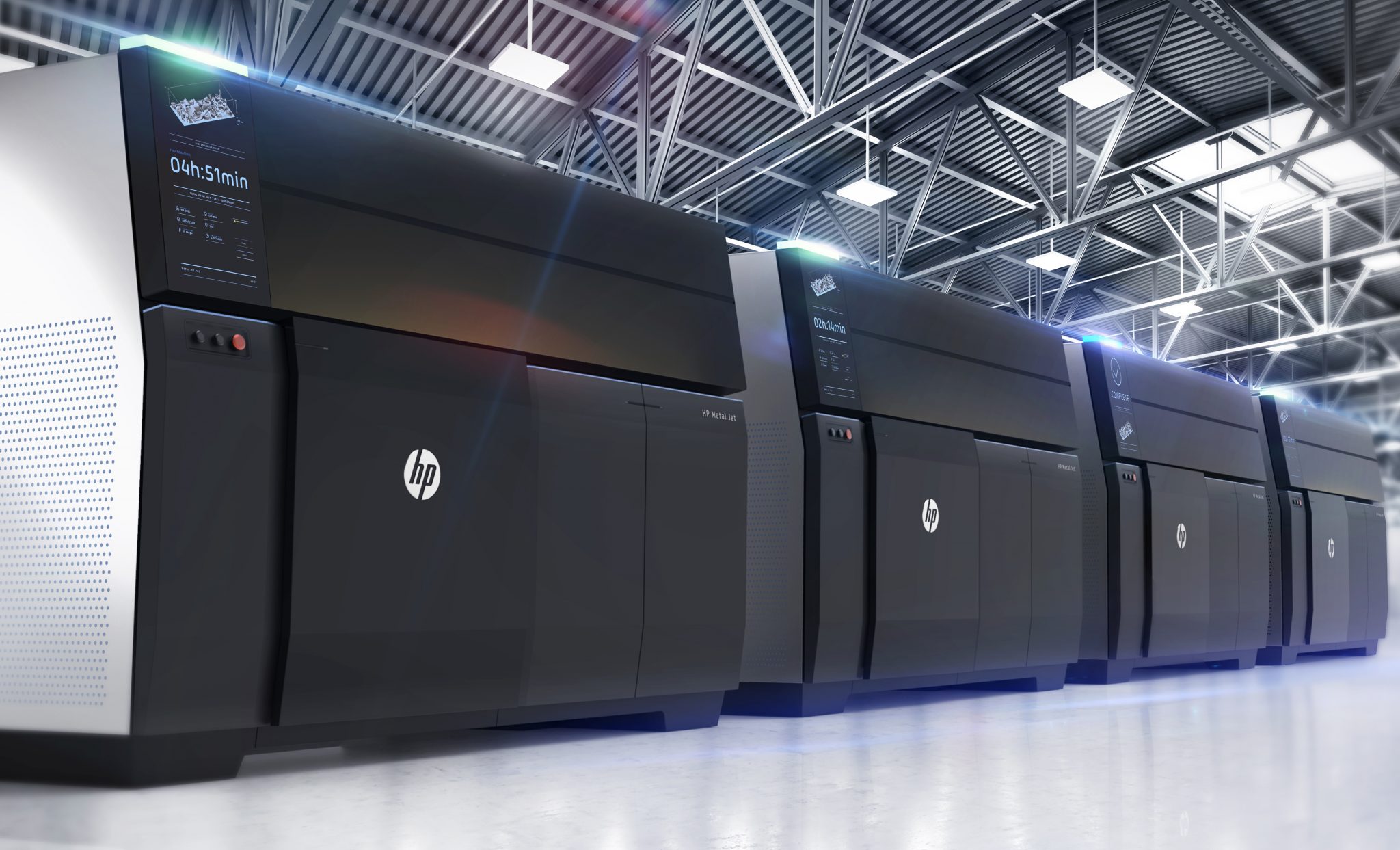 HP Metal Jet 3D打印机系统。通过HP拍摄照片