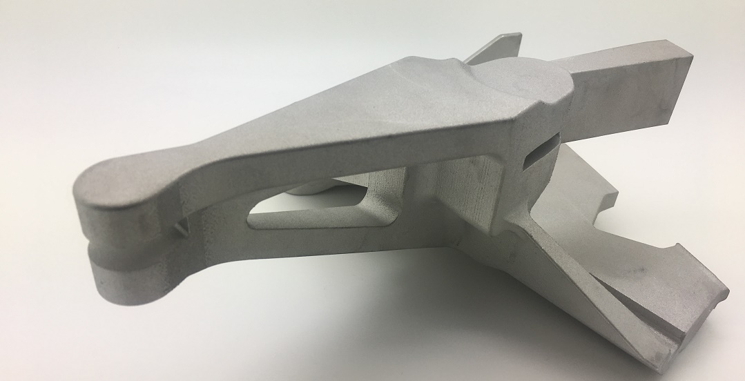 The 3D printed Power Door Opening System (PDOS) brackets. Photo via GE Additive.