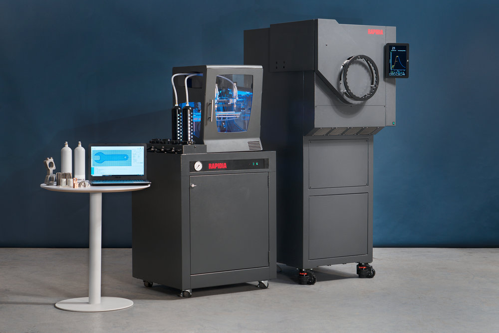 Rapidia Metal 3D系统，打印机和炉子。通过Rapidia图像。