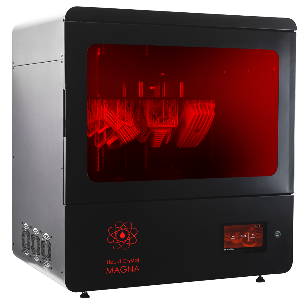 LC Magna 3D打印机。通过光中心拍摄照片