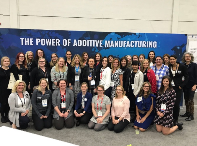 The Women in 3DPrinting gathering during RAPID + TCT in Detroit. Photo via Women in 3D Printing.