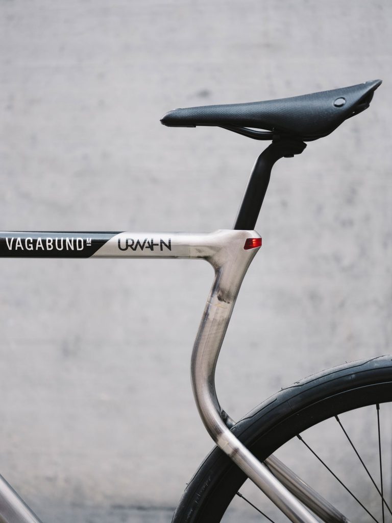 无座管 -  Urwahn X Vagabund 3D打印自行车框架。通过Urwahn/Vagabund Moto的照片。