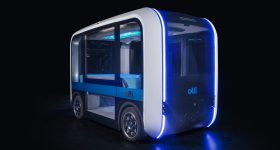 Olli 2.0，3D印刷连接的电动自动班车。通过当地电动机的照片。