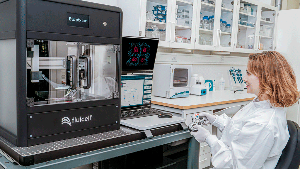 Fluicell的Biopixlar 3D Bioprointer。通过Fluicell的照片。