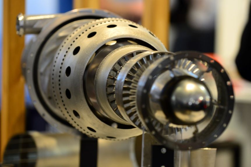 Amaero and Monash University's 3D printed jet engine. Photo via Amaero.