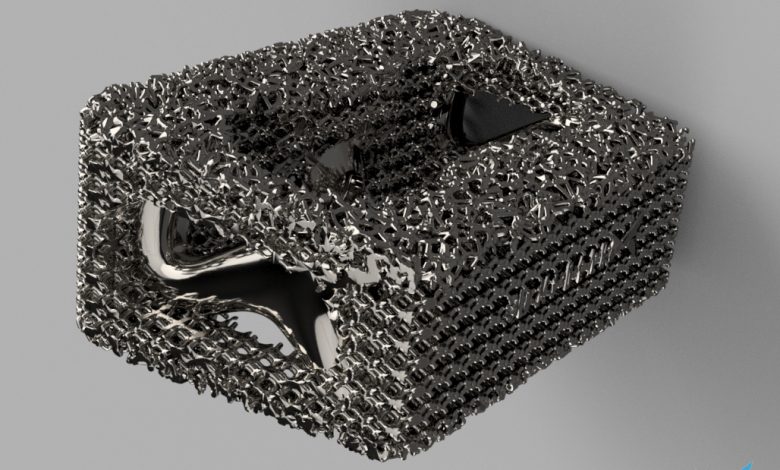 The Linde Group is working with 3D Medlab to 3D print lattice structures (pictured) for applications in the medical industry. Image via the Linde Group.