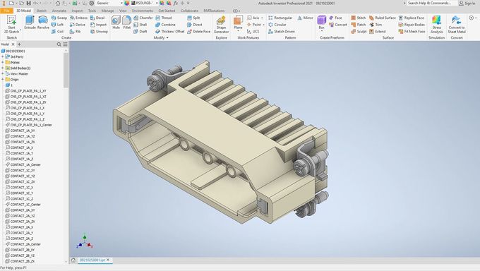 The same component can be exported to a program like Autodesk Inventor for mechanical design iterations. Image via Cadenas.