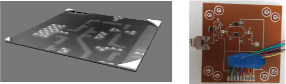 3D印刷射频电路板。照片通过纳米尺寸。
