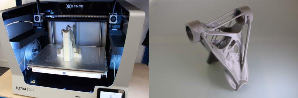PVA可溶性载体打印试验。3D打印行业的照片。