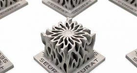 Seurat技术公司的金属3D打印部件。