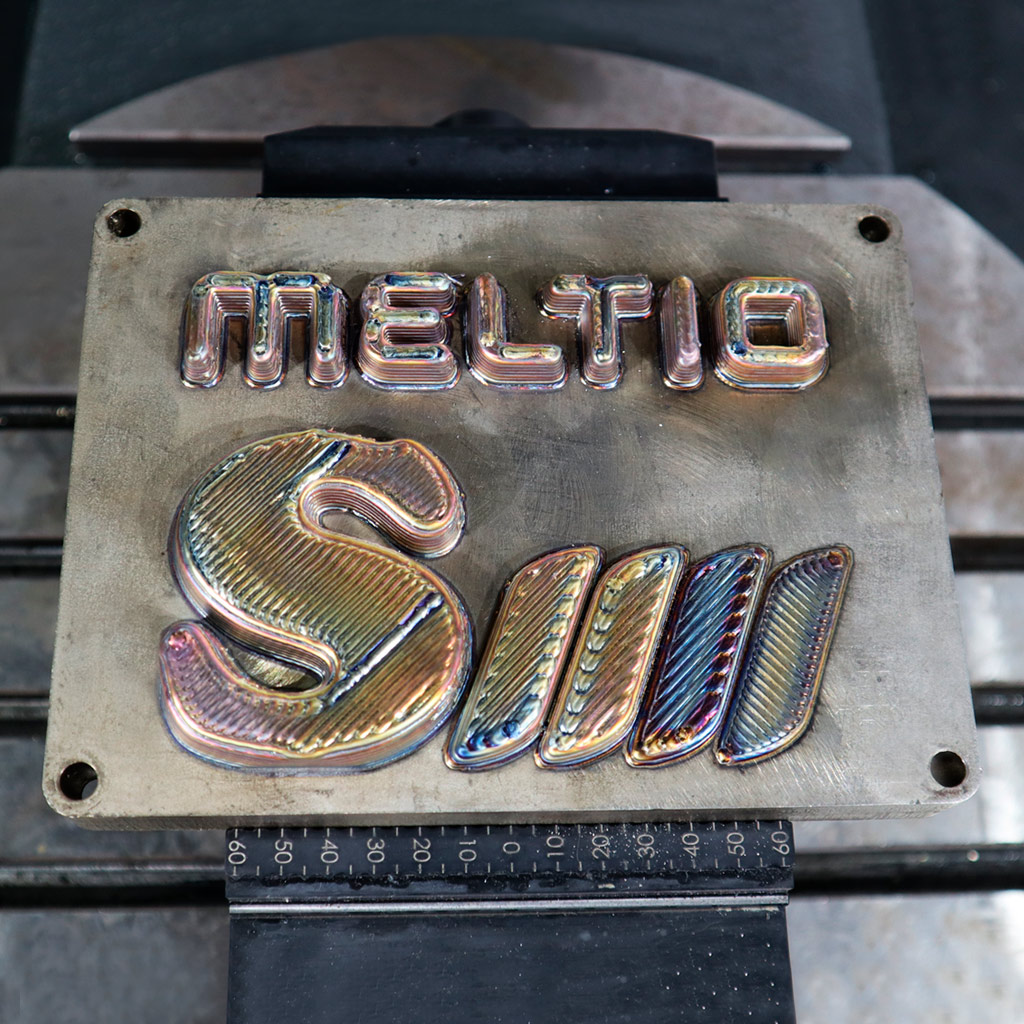 An example part CNC machined and 3D printed with the Meltio Engine CNC integration. Photo via Meltio.