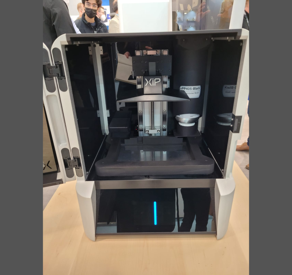 XIP 3D打印机的Build Chamber，Formnext2021。照片由3D打印行业摄。