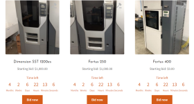 A selection of used 3D printers currently listed on the Pivot AM Auction site. Image via Pivot AM.