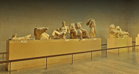 大英博物馆虚拟画廊中的帕台农神庙雕塑。通过Google艺术和文化图像。