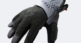 碳的高度柔韧性冲击填充工作手套。通过碳图像。