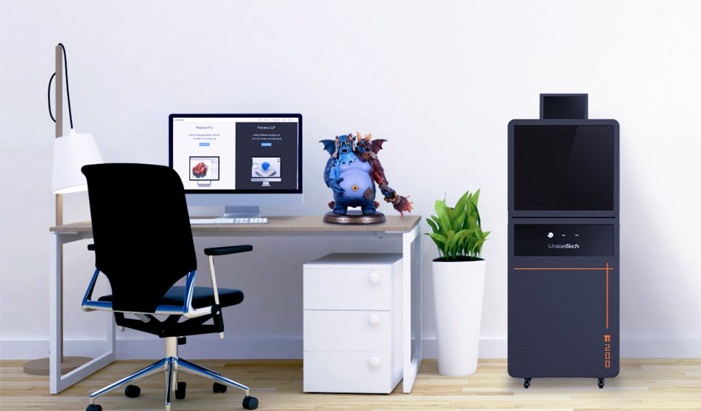 Uniontech's 200 3D printer installed in a home office. Photo via UnionTech.