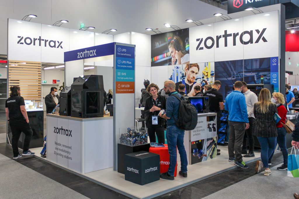 The Zortrax booth at Formnext 2022. Photo via Zortrax.
