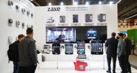 Zaxe在Formnext 2021的展位。通过Zaxe摄影。