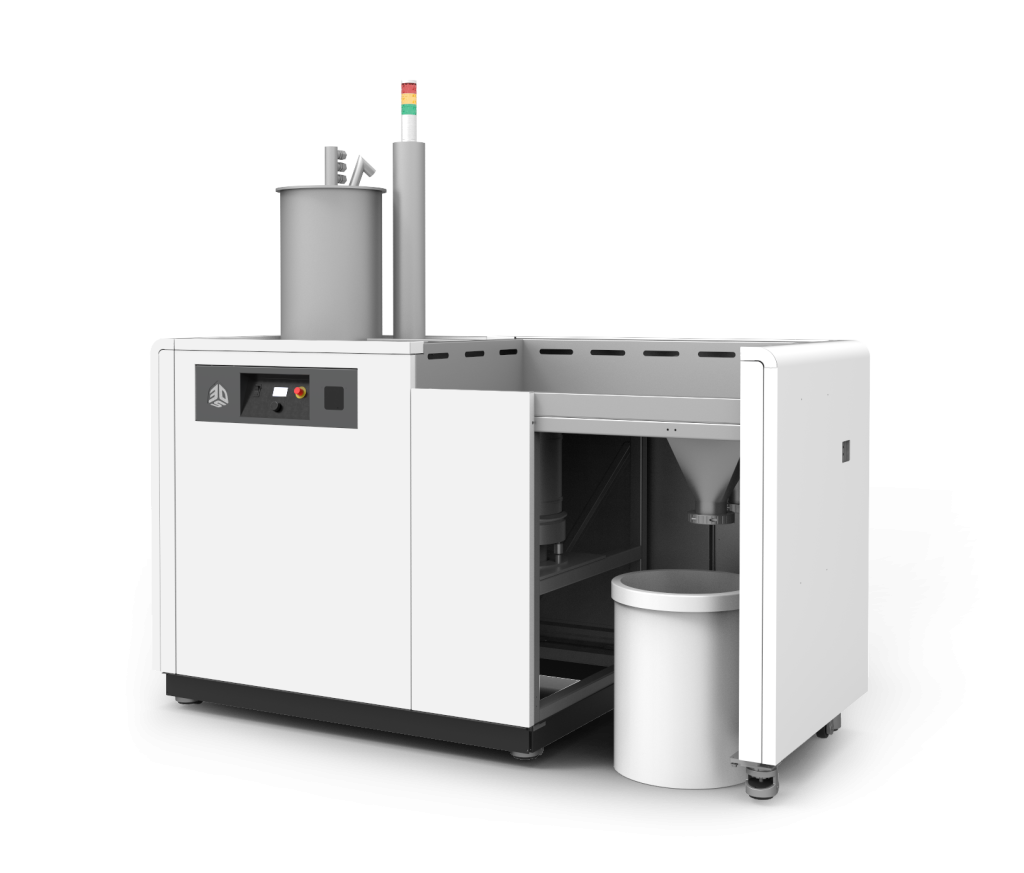 MQC 600经过优化，可以同时将材料发送到四个打印机，最大限度地减少材料浪费，消除操作员的干预。照片通过3D系统。