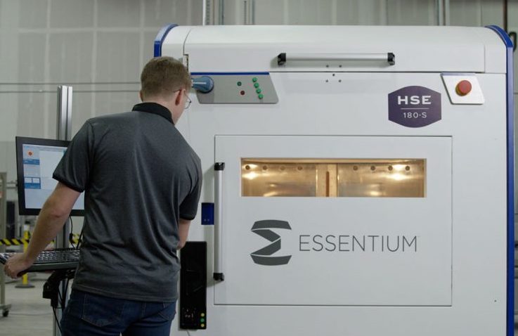 Essentium的HSE 180-S 3D打印机。照片通过本文。